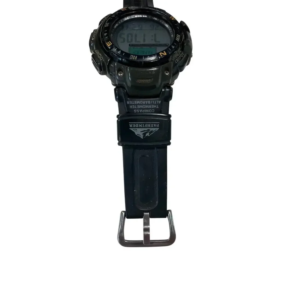 Casio Pathfinder PAG-40 Watch Men 53mm Digital Black Triple Sensor New batteries
